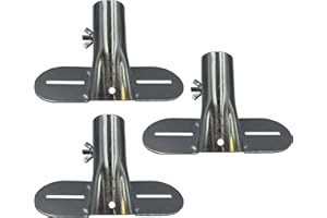 TDBS THE DUSTPAN AND BRUSH STORE Heavy Duty Metal Broom Brush Handle Bracket with Adjustable Brace Diameter to Support Fixed Push Broom Handles (3)