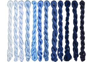 ‎MINGGUXIUYI MINGGUXIUYI Natürliches 100% Seidengarn, handgefertigtes Stickgarn, Seidenstickgarn (20)