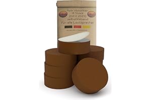 PolySound Sylo High-End Lautsprecher Füße, Schwingungsdämpfer 8er Set braun 23-60kg - materialschonend mit Wasser geschnitten - Nicht gestanzt - Made in Germany