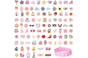 Rocf Rossini 30-100 Pcs Cute Shoe Charms for Girls Teens Party Favors - Fun and Durable Boys Slipper Decoration for Bags and Wristbands - Perfect Gifts for Kids and Adults
