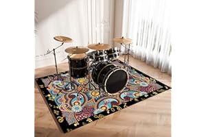 CDVR Alfombra Bateria Alfombras Acusticas Electronica Alfombra para Bateria Acustica Alfombras De Batería Acústico Tapete de Tambor Alfombrillas Insonorizada Antideslizantes 200 x 160 cm - Nueva 2023