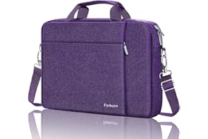 Ferkurn Laptop Bag Case for Women Men, Messenger Briefcase Computer Bag with Shoulder Compatible with Macbook Pro/Air, Dell XPS Latitude, HP Pavilion, ASUS, Acer, Samsung, Purple, 15 15.6 16 Inch