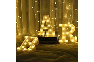 WYFCR Vintage industriel Bar logo décoration led lumineux alphabet marquee Bar logo, lumineux marquee Bar logo, néon lumineux alphabet, lumineux Bar décoration