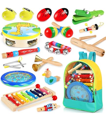 Guiro In Legno Per Bambini Dilwe - Strumento Musicale A Percussione Con Bastone, Perfetto Per Educazione Musicale E Giochi Sonori - Foto 6