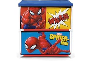 ARDITEX SM15225 Estantería con 3 contenedores Textiles de 53x30x60cm de Marvel-Spiderman