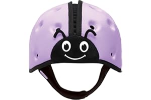 SafeheadBABY Award-Winning Infant Safety Helmet Baby Helmet for Crawling Walking Ultra-Lightweight Baby Head Protector Expandable and Breathable Toddler Head Protection Helmets - Ladybird Purple
