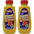 Gefen Deli Style Mustard 340g (Pack of 2) | New York Deli Style Mustard Sauce for BBQs, Hot Dogs, Burgers, Cooking, Sandwich Spread & Parties