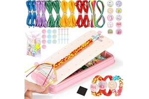 Xaosin Kit Braccialetti Fai Da Te Kit Braccialetti Elastici Telaio per Braccialetti Amicizia Set Braccialetti Bambina Fai Da Te per Regalo Bambina 8 9 10 11 12 Anni