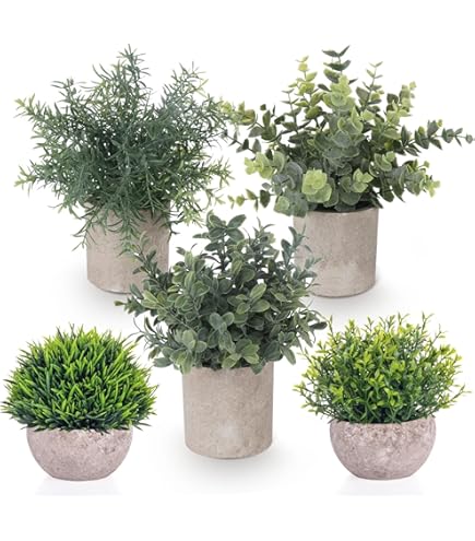 1X ARTIFICIALE IN Vaso Fiori Finto Foglie Piante Vasi Bonsai Giardino