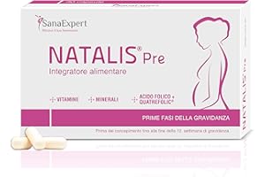 SanaExpert Natalis Pre, Premium prenatal multivitamin Supplement with folic Acid, Iron, Vitamins, Minerals, 30 Capsules (1)