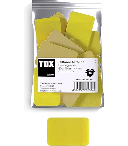 Spessori TOX In Plastica - 60x40x3mm, Portata 5 Tonnellate, 25 Pezzi, Per Edilizia - Foto 3