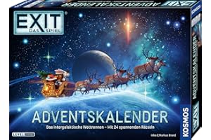 KOSMOS 684488 EXIT - Das Spiel - Adventskalender: Das intergalaktische Wettrennen, mit 24 spannenden Rätseln ab 10 Jahre, Escape Room Spiel vor Weihnachten