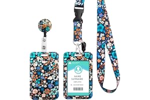 COCHIE Lanyard with Card Holder, Adjustable Retractable Lanyards ID Badge Holder, for ID Card, Office, School