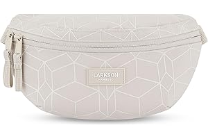 LARKSON Bauchtasche Damen & Herren Beige - Finn - Hüfttasche für Sport Outdoor Stadt - Gürteltasche Stylisch für Festival - Crossbody Bag mit Gurt - Wasserabweisend
