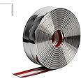 JSIWOTH Peel and Stick Wall Molding Trim, Self Adhesive Corner Guard & Edge Protector Trim, Shiny Silver Flexible Strip for Furniture Stairs Table Countertop, 6M x 40mm
