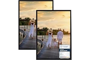 CABBEL 2x oprawy 50x70 cm w kolorze czarnym | na dokumenty, kolaże, plakaty | drewniane z MDF, szkło akrylowe | do puzzli, zdjęć, do powieszenia