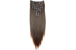 ‎CAISHA CAISHA XXL 60cm 8 Teile Set CLIP IN EXTENSIONS Haarverlängerung Haarteil Glatt Braun Mix CES20