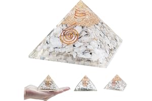 Crocon Rainbow Moonstone Piramide di orgone di Pietra di Cristallo Pietra di Luna Arcobaleno bilanciamento dei Chakra Pietre curative piramidali per piramidi Reiki Regalo di Meditazione