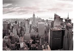 Runa Art Papier peint intissé 396 x 280 cm La ville de New York | Toison Décoration Murale Salon Chambre á Coucherr | Fabrication Allemande | gris rose 9246012b