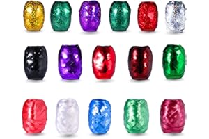 ‎TK GRUPPE TIMO KLINGLER Zestaw 18 x wstążka prezentowa w rolce, każda dł. 20 metrów - wstążki prezentowe - do ozdabiania i pakowania prezentów - Boże Narodzenie