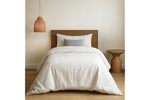 Dreamzie Copripiumino Singolo Cotone Rinforzato - Bianco - Copripiumino 135x200 e 1x Federe 80x80 cm - Certificato Oeko-Tex - 2 Pezzi