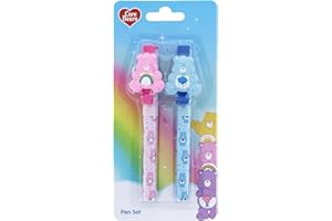 BLUEPRINT COLLECTIONS Care Bears Lot de 2 stylos à bille avec décoration Bleu