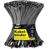 100 Pack Cable Ties Short Long Tear Resistant UV Resistant Various Lengths (120mm x 2.5mm) Black