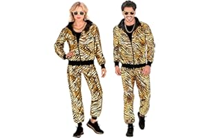 W WIDMANN MILANO Party Fashion – kostiumowy dres, zwierzęcy wzór, strój z lat 80., dres do biegania na karnawał i imprezę