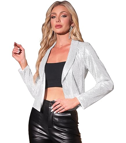 Cardigan Donna Con Paillettes - Bolero Corto Glitter Per Serate, Cerimonie E Danza - Foto 9
