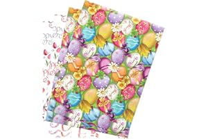 ARKRAFT 4 feuilles de papier cadeau de Pâques 90 x 65 cm (Pâques)
