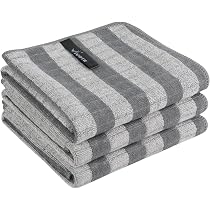 Lot De 3 Torchons De Cuisine En Microfibre VIVOTE - 40 X 60 Cm - Absorbants, Sans Traces - Motif Ananas Noir - 8