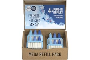Febreze 3Volution Air Freshener Plug-In Refills, 4 Refills (20ML x 4), Lenor Spring Awakening, 3 Alternating Scents to Fight Odours