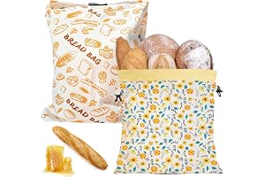 2 stycken brödpåsar med bivax, 43 x 33 cm återanvändbara brödpåsar med bivax, återanvändbara brödpåsar, för färskhet av bröd och mat, naturlig förvaring