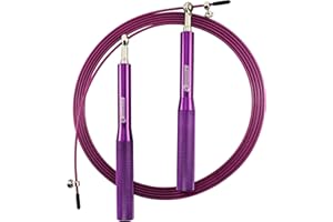 Konsoa Corda per Saltare in Acciaio per Crossfit, Boxe, Rope-Skipping e Salto Normale con Corda - Corda per Saltare Professionale con Cuscinetti a Sfera Veloce - per Uomini e Donne