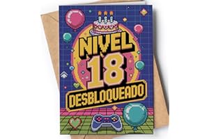 GREETING CARDS FOR EVERYONE Tarjeta de 18 Cumpleaños - Tarjeta de Felicitación Graciosa para alguien que cumple 18 años - Regalo Original para 18 Cumpleaños para él, ella, hombre, mujer, mejor amigo, amiga - Nivel 18 EU 61