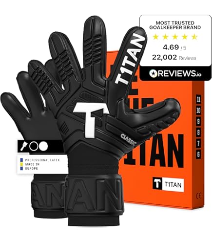 Gants De Gardien De But GRIPMODE Blackout Hybrid – Latex Griptec 4mm, Respirant, Ultra-léger, Tailles 7-11, Adhérence Toutes Conditions