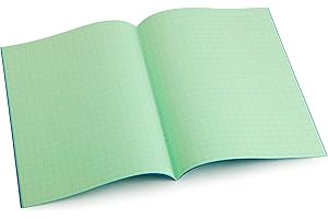 Crossbow Education Dyslexia Tinted Exercise Books - A4-10mm squared - Leaf (10 Pack)