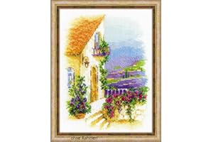 RIOLIS - Via della Provenza 1689, Punto croce 18x24cm, Punto croce kit da ricamare, Disegni da ricamare, Embroidery kit, Set punto croce, Kit ricamo punto croce