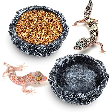 9-teiliges Gecko-Futterset Aus Silikon - BPA-frei In 7 Farben Für Reptilien-Terrarien