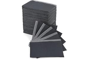 Annhua 125 PCS Dental Bibs Disposable Dentist Bib, Tattoo Bib Waterproof Patient Bibs Black for Tattoos, Clinics, and Feeding - 13" ×18"