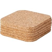 Apollo - Set Di 6 Sottobicchieri In Sughero - 10 Cm Di Diametro - Naturali E Termici