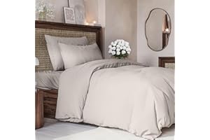 CGK Unlimited Set copripiumino Grigio chiaro 3 pezzi 240x220 cm - Morbido in microfibra poliestere, elegante e resistente con 2 federe 80x80 cm lavabile in lavatrice, con chiusura a cerniera e lacci.