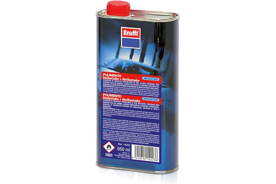 Krafft Pulimento Abrillantador para Eliminar Arañazos – Restaurador de Pintura para Coche – Sin Silicona – Apto para Talleres