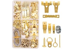 YUKNEES Gancio per Cornice Foto,282 Pezzi Gancio per Cornice Fotografica,Kit di Ganci Immagine,Photo Frame Ganci per la casa, l'ufficio, foto