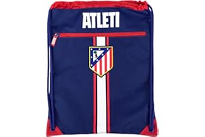 CYPBRANDS Atlético de Madrid, Mochila, Mochila saco, Bolsa con cuerdas, Extraescolares, Color Azul, Producto Oficial