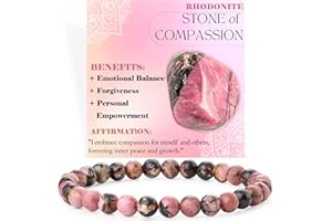 Bivei Perlenarmband für Frauen 6mm Halbedelstein dehnbarer elastischer Schmuck Yoga Weihnachtsgeschenke