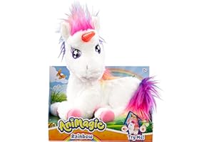 Goliath - Animagic - Rainbow, Ma Licorne Magique - Peluche Interactive - À Partir de 2 Ans - Effets Sonores et Lumineux - Jouet Éducatif pour Enfants - Peluche avec Fonctions
