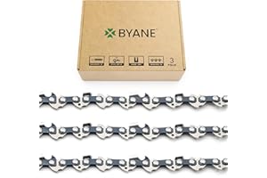 BYANE Sägeketten 3/8 Inch 1.3 mm 56 TG 40 cm Pack of 3 Compatible with Dolmar Einhell for Makita Black & Decker and Others (3 Ketten)