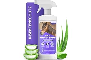 Vetasan Anti Fliegenspray Pferd 500ml I Insektenspray Pferde gegen Fliegen, Bremsen & Mücken I Insektenschutz Spray für Fliegenschutz Pferdezubehör