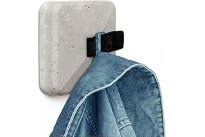 BETOLZ® HACO Kleiderhaken einzeln aus Beton & Holz [7,5 cm x 7,5 cm x 5,5 cm] Wand Haken als Alternative zur Garderobenleiste/Garderobenhaken für Wandgarderobe & Flurgarderobe